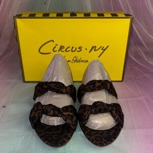 Circus by Sam Edelman Brown Leopard Bow Sandals